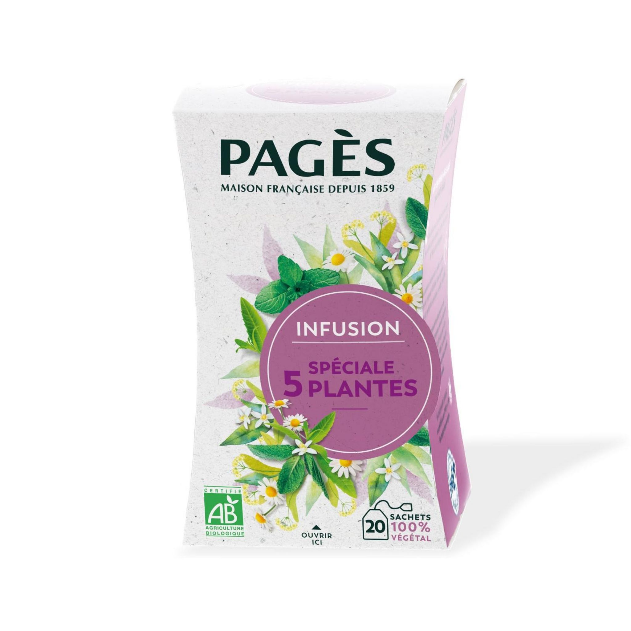 Pagès Infusion Speciale 5 Plantes Sommeil Bio 20 Sachets - Easypara