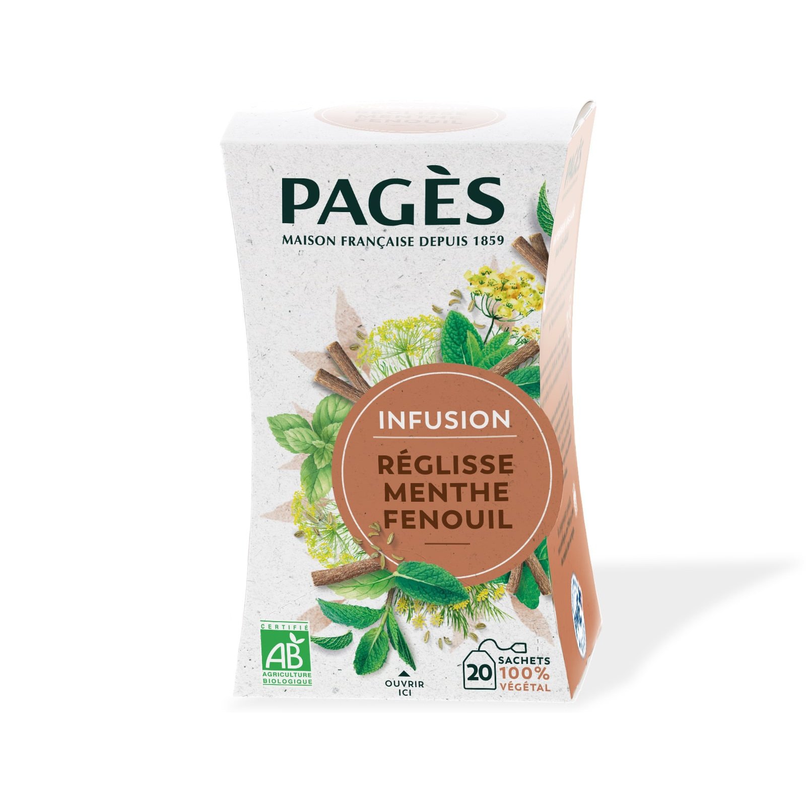 Infusion bio Menthe Digestion Pagès x 20 sachets