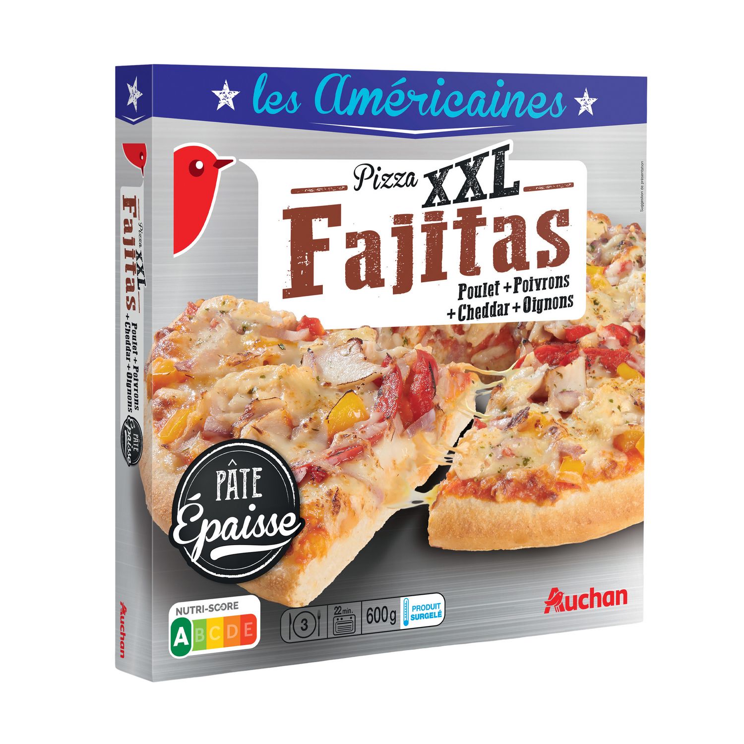 AUCHAN Kit pour pizza rectangulaire 600g pas cher 