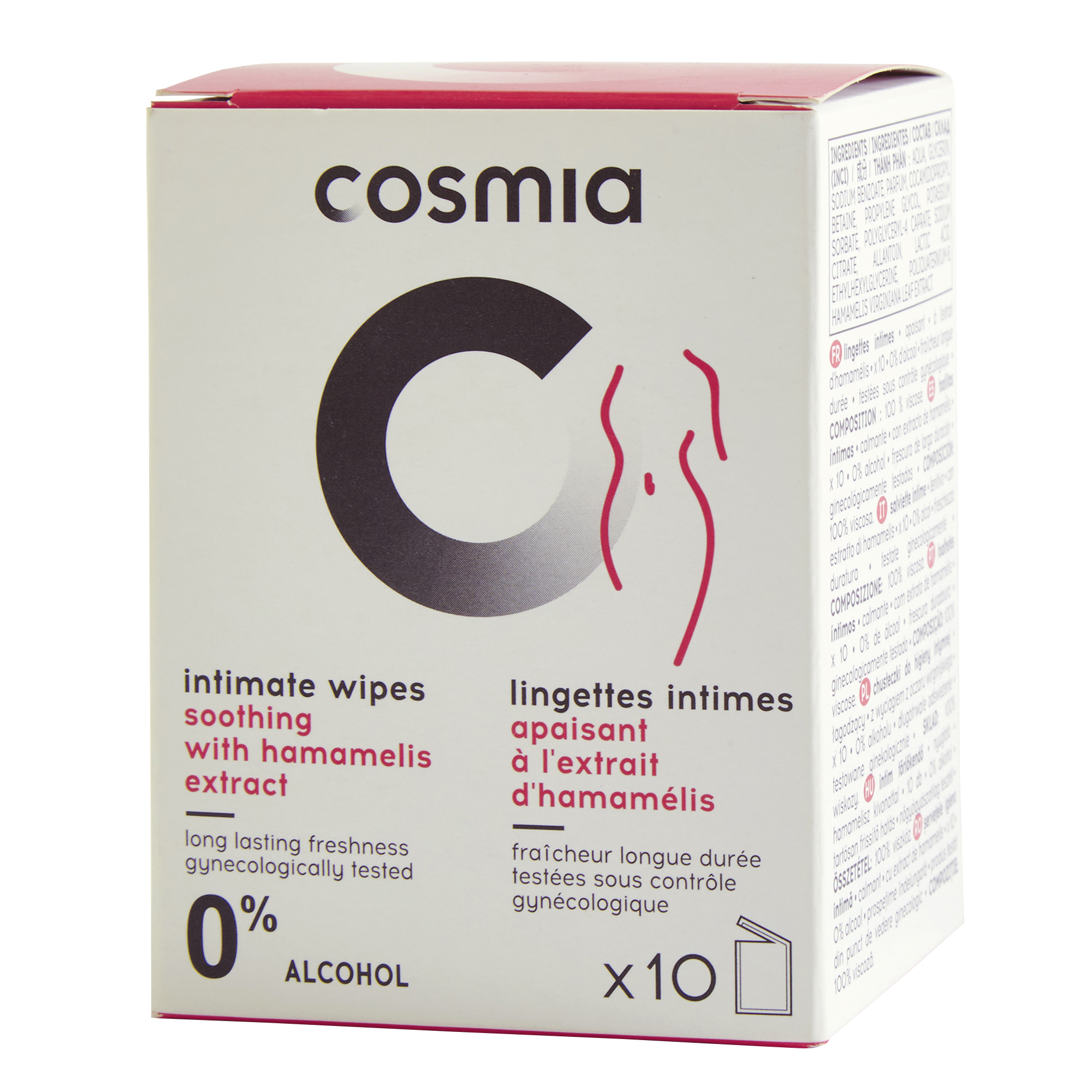 INTIMA Lingettes hygiène intime fraîcheur longue durée à l'extrait  d'hamamélis 20 lingettes pas cher 