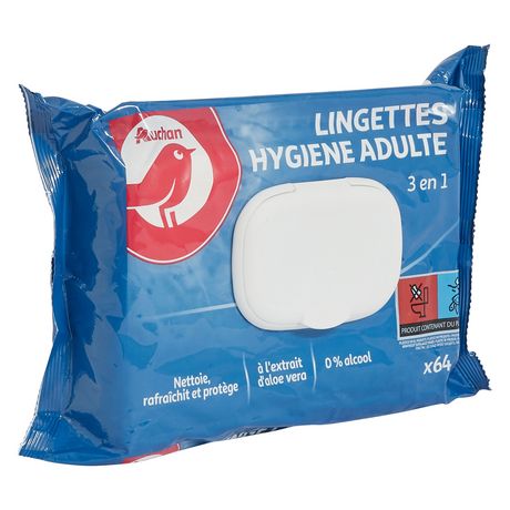 Lingettes d'hygiène adulte x64 - LABELL LABELL 3250392150853 : Netto Le  Teil – Supermarché & Drive