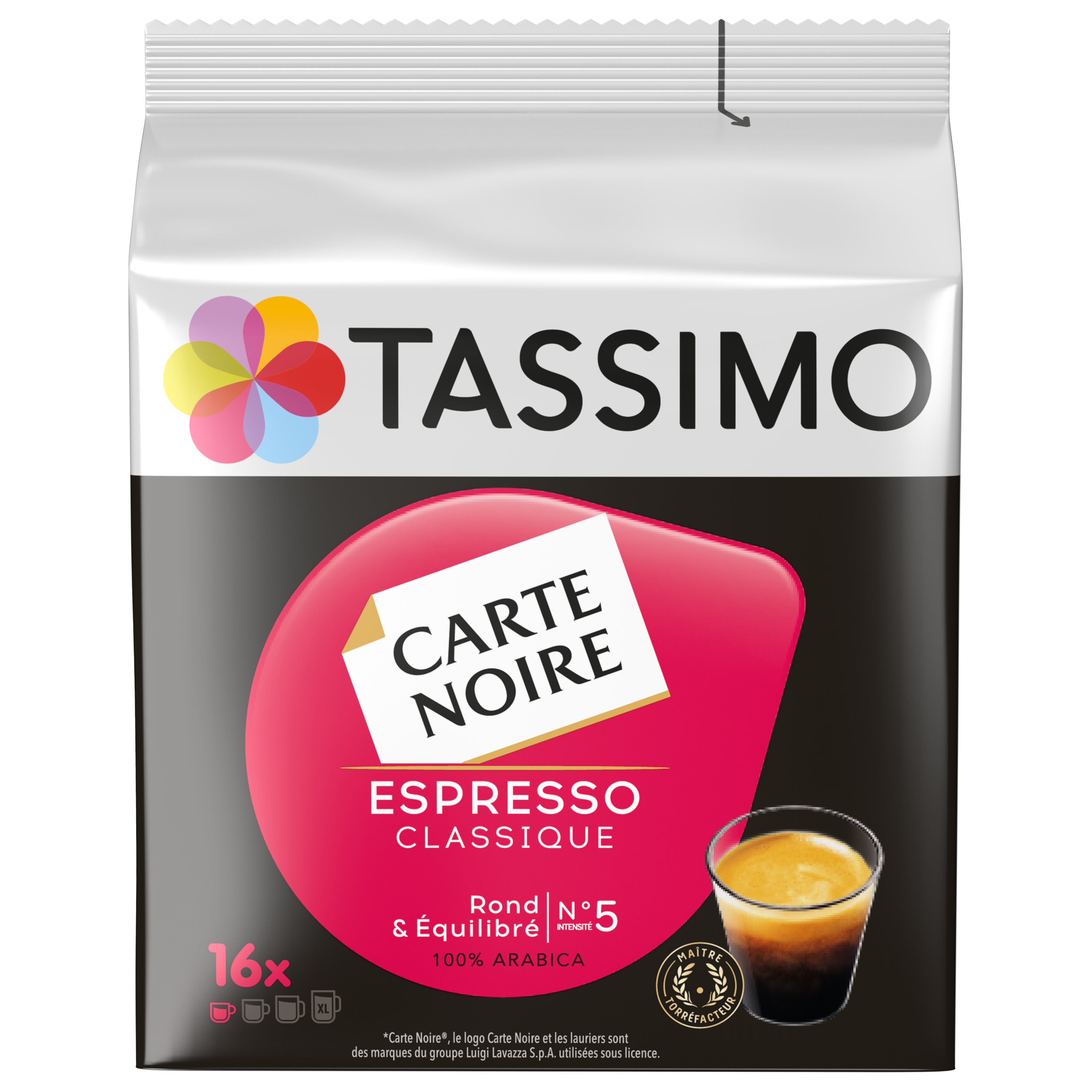 CARTE NOIRE Expresso N°8 Dosettes de café moulu compatible Senseo 36  dosettes 250g pas cher 