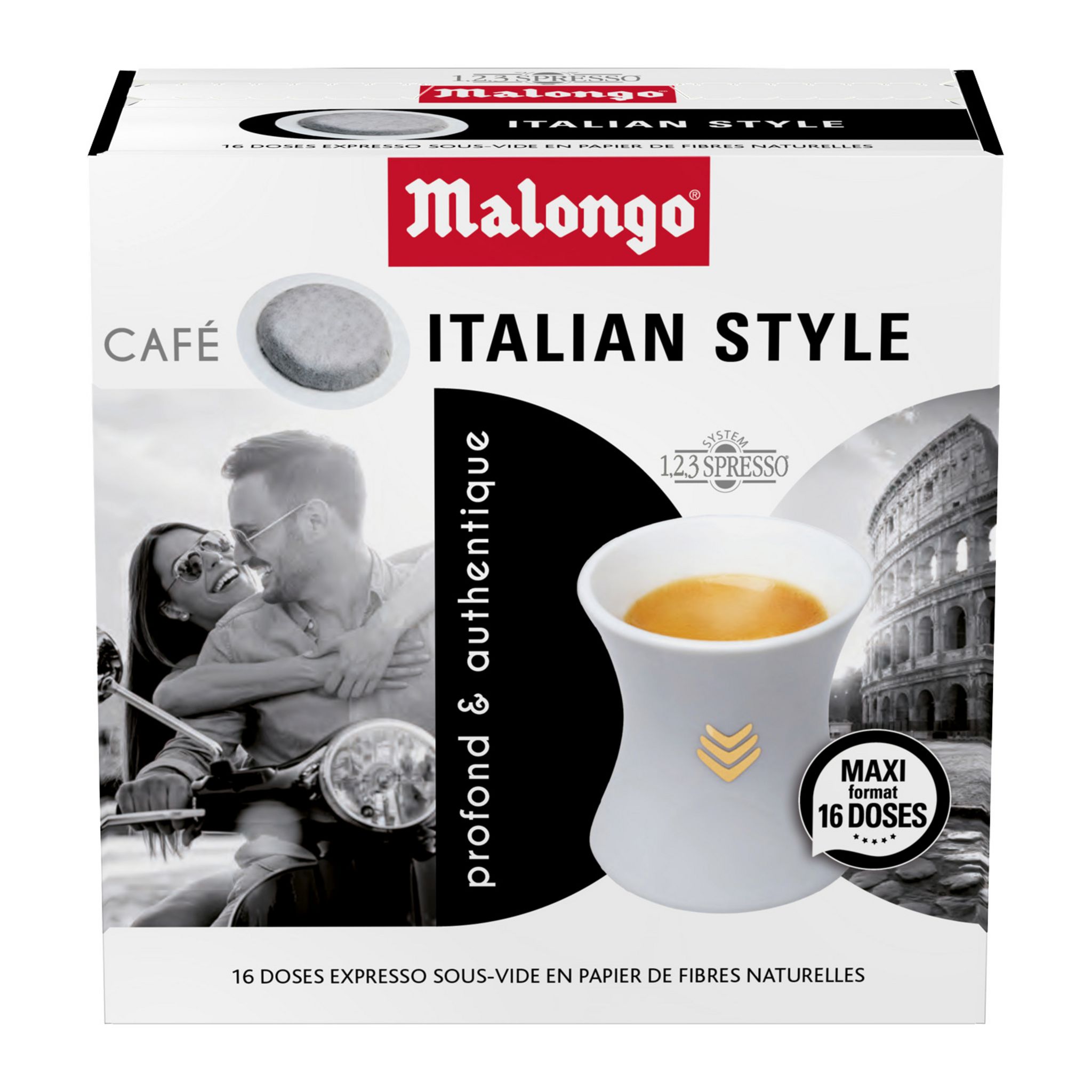 Cafetière à dosette Compatible dosettes papier (E.S.E) Malongo Oh