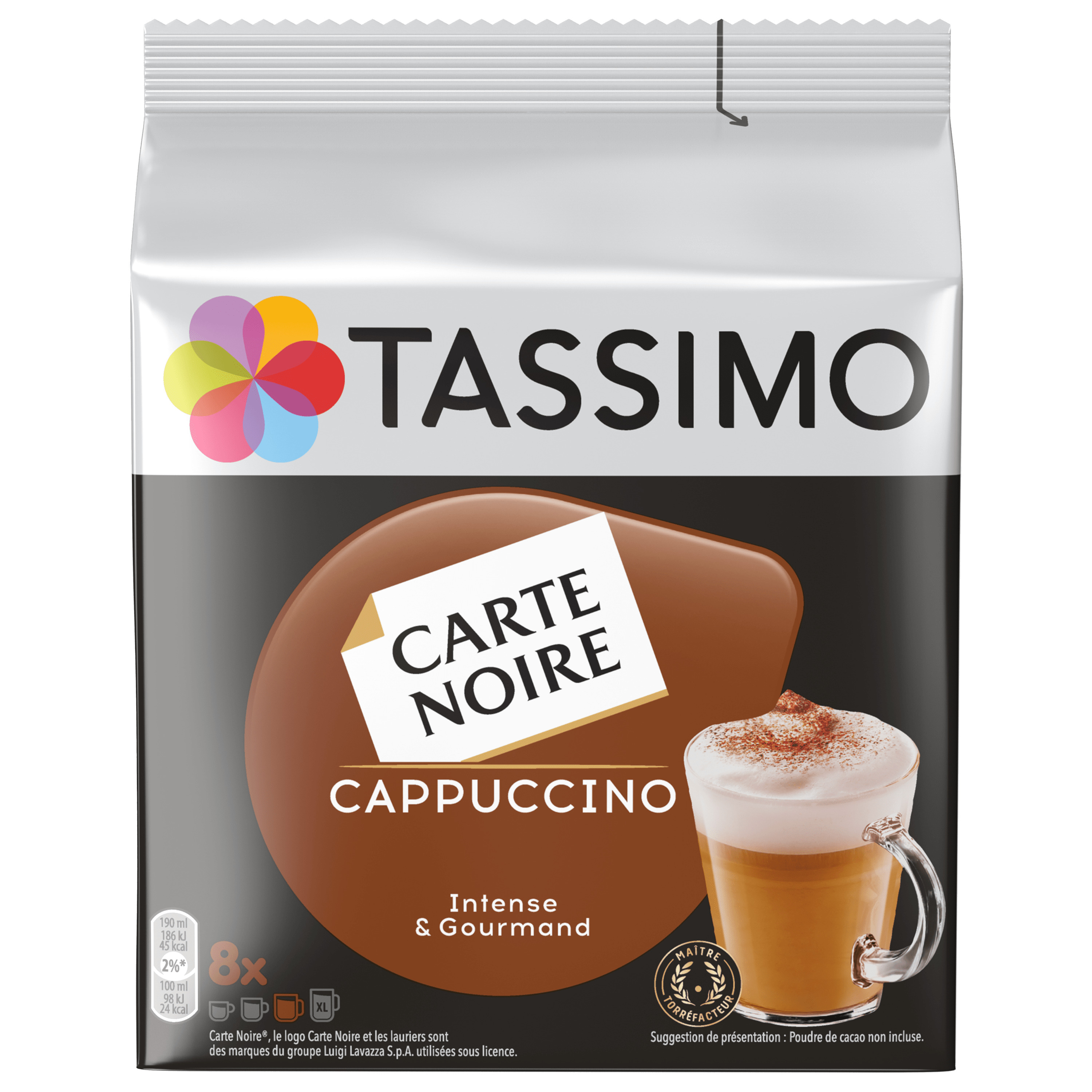 Café cappuccino Carte Noire Tassimo x8 dosettes - 267g