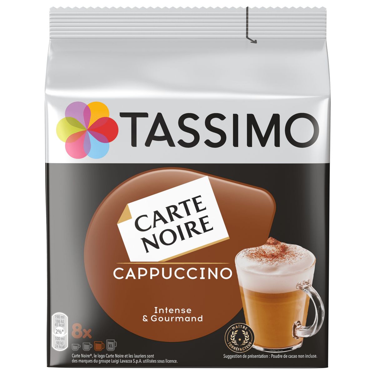 8 Dosettes Tassimo T DISCS Carte Noire Cappuccino - Achat pas cher