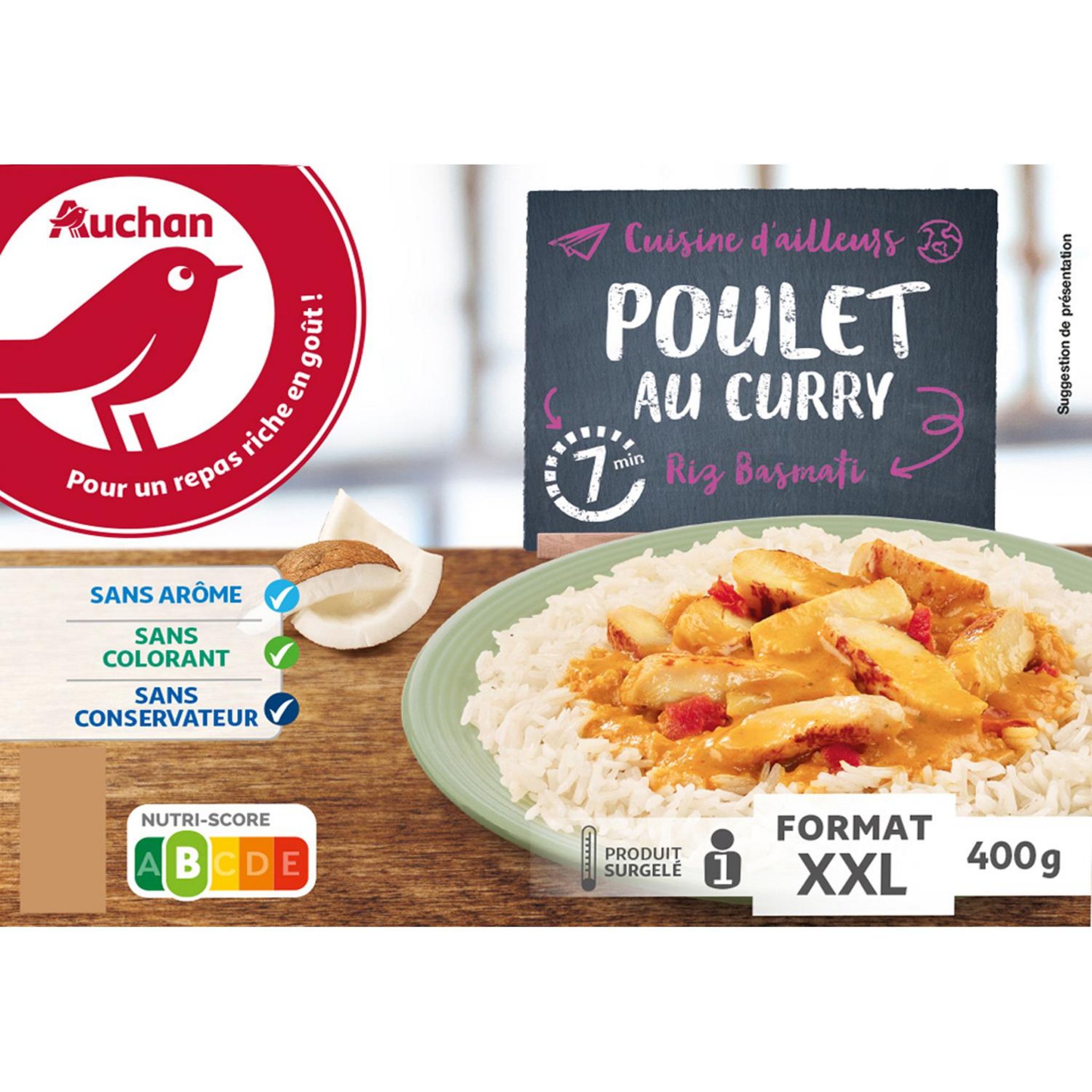 Riz & poulet curry - 4 personnes - Primeur Express - Le marché qui s'invite  chez vous