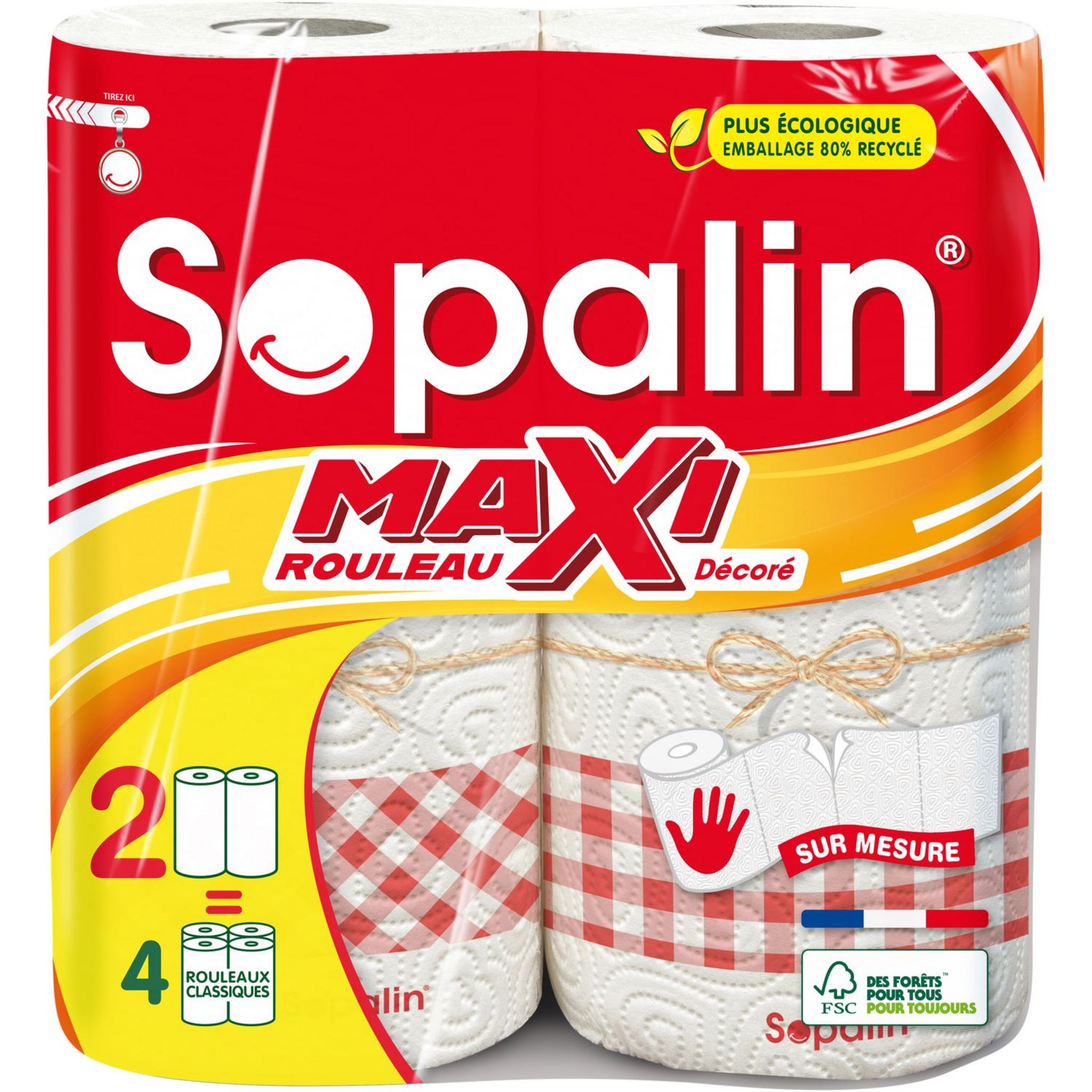 SOPALIN ESSUIE-TOUT SUR MESURE 3 MAXI = 6 ROULEAUX, 3 MAXI