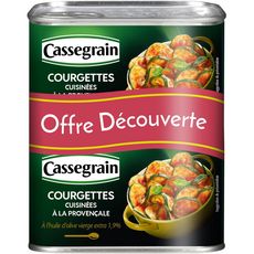 CASSEGRAIN Courgettes cuisinées à la provençale huile d'olive 2x375g