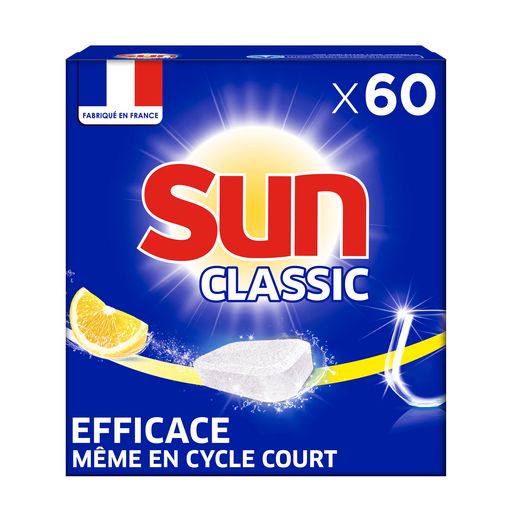 Sun, Tablettes Lave-Vaisselle, Citron, 60 Tablettes