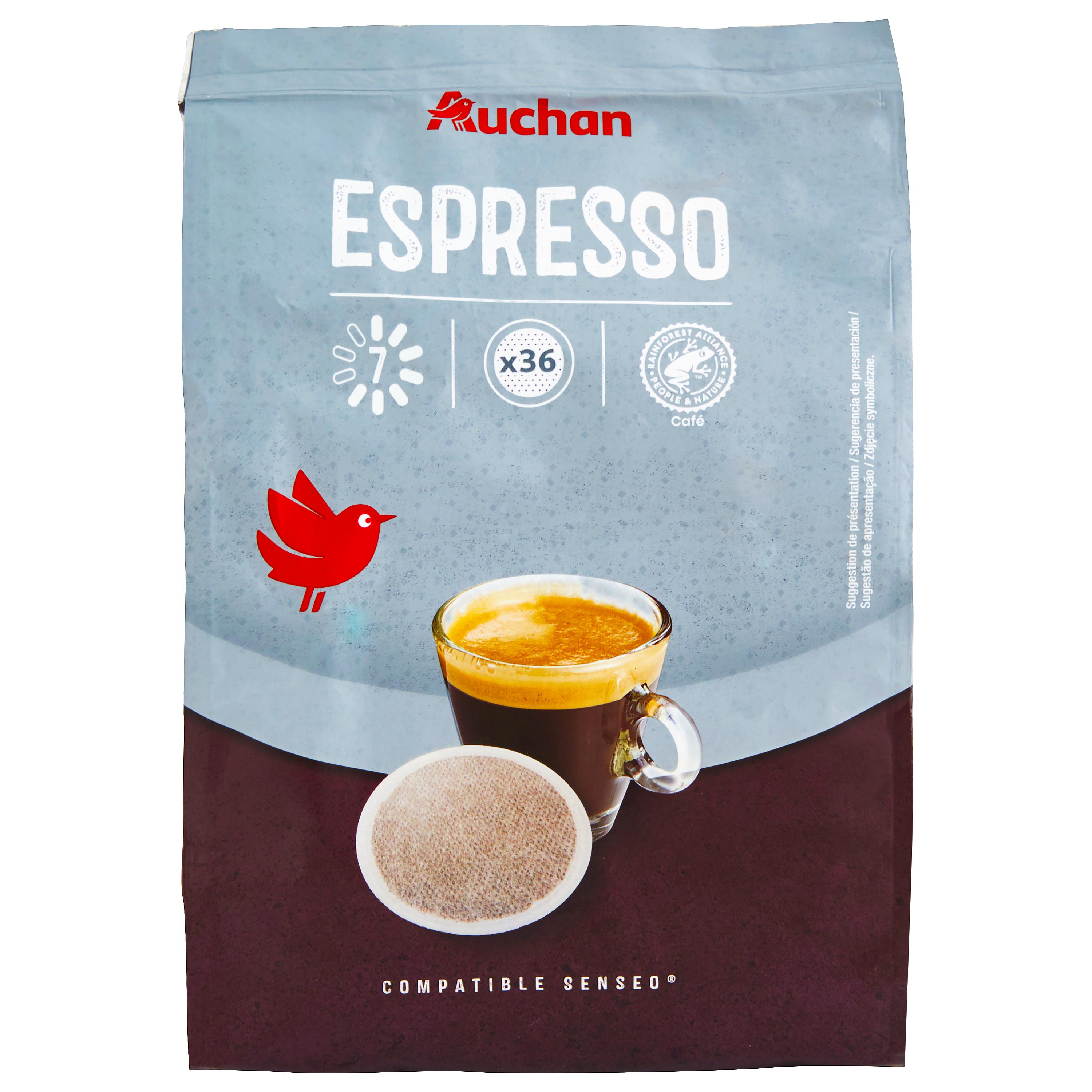 AUCHAN Dosettes de café saveur caramel intensité 5 compatibles Senseo 10  dosettes 70g pas cher 