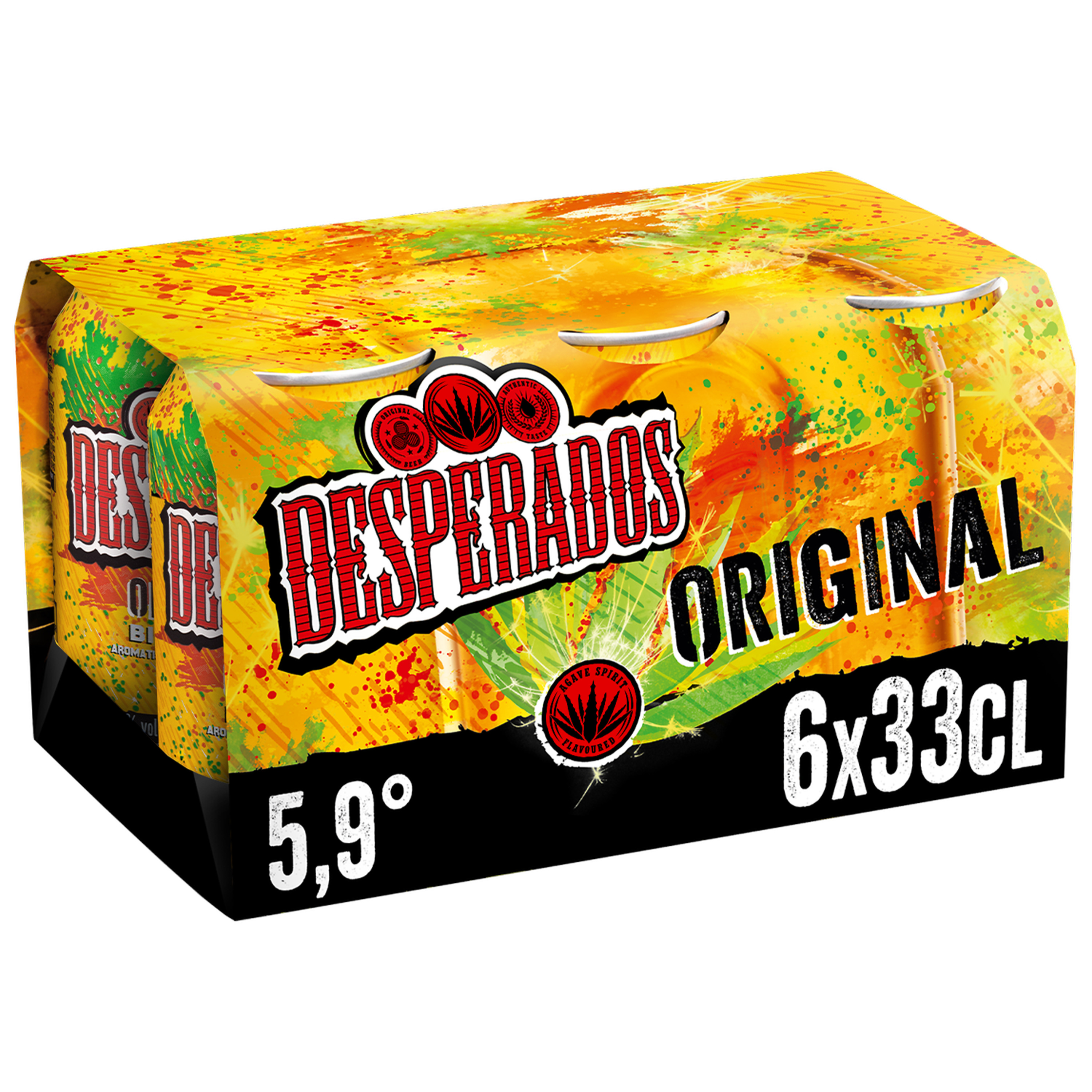 DESPERADOS Bière blonde Original aromatisée téquila 5,9% boîtes 6x33cl pas  cher 