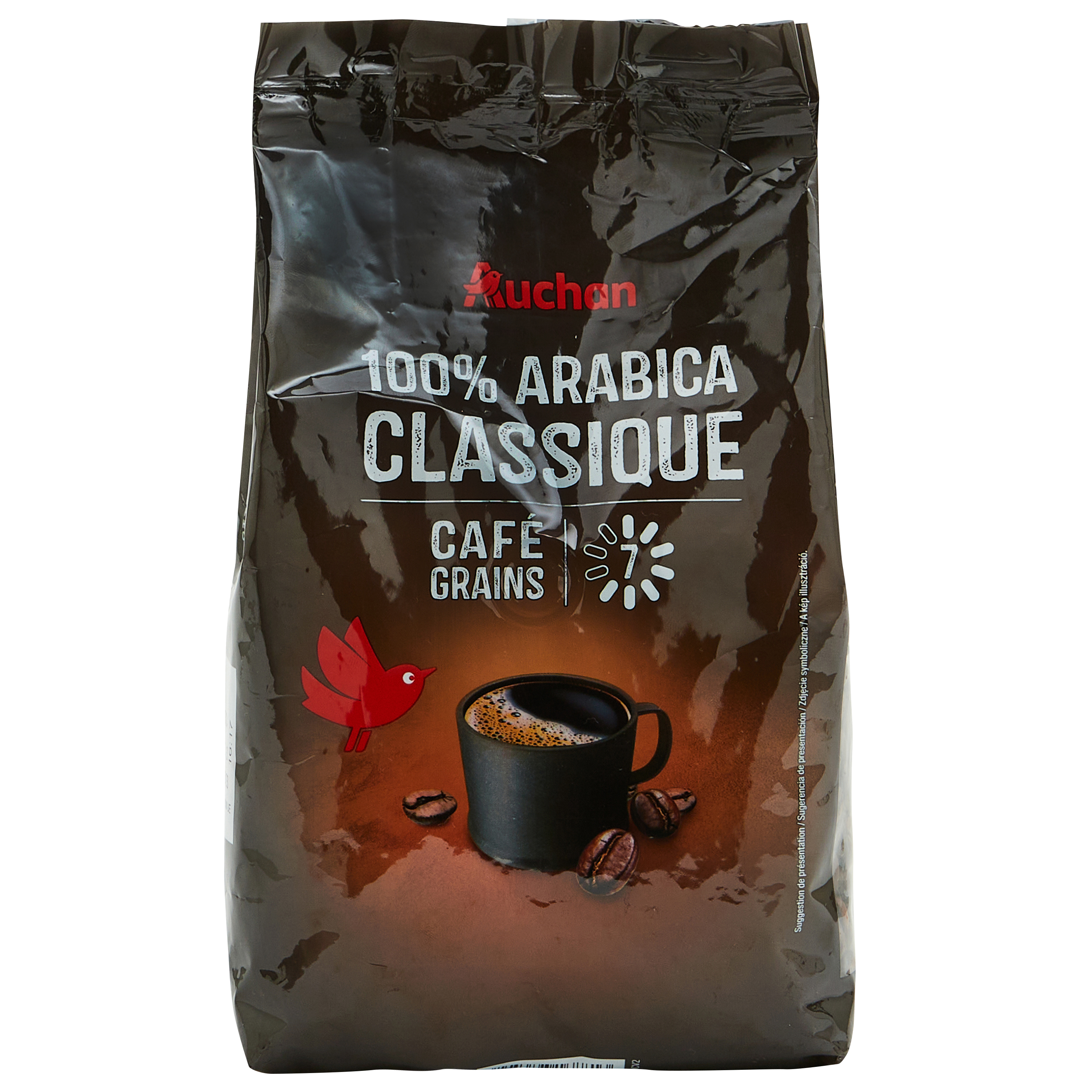 AUCHAN Café en grains 100% Arabica 500g pas cher 