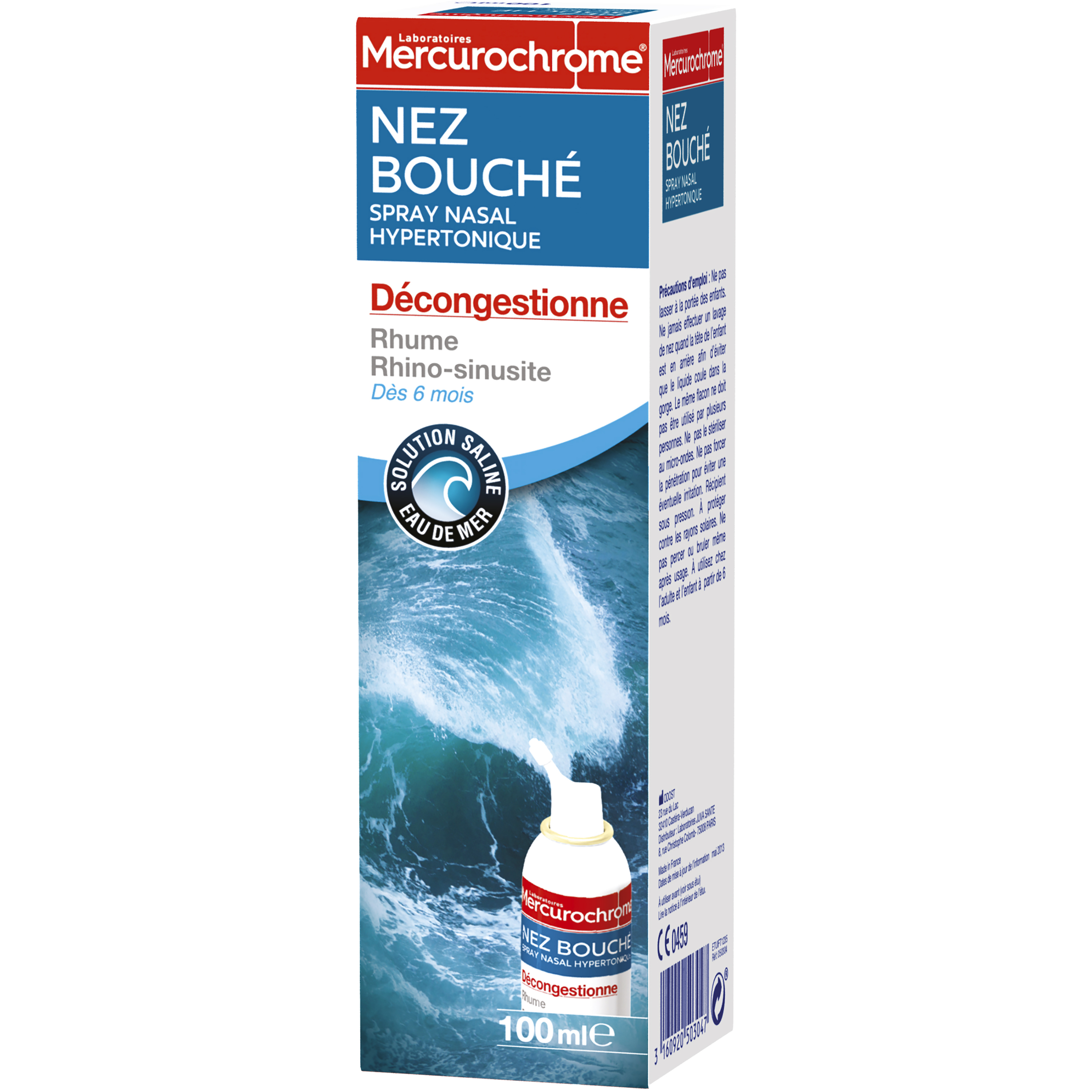 Solution d'eau de mer spray nasal, 200 ml – Personnelle