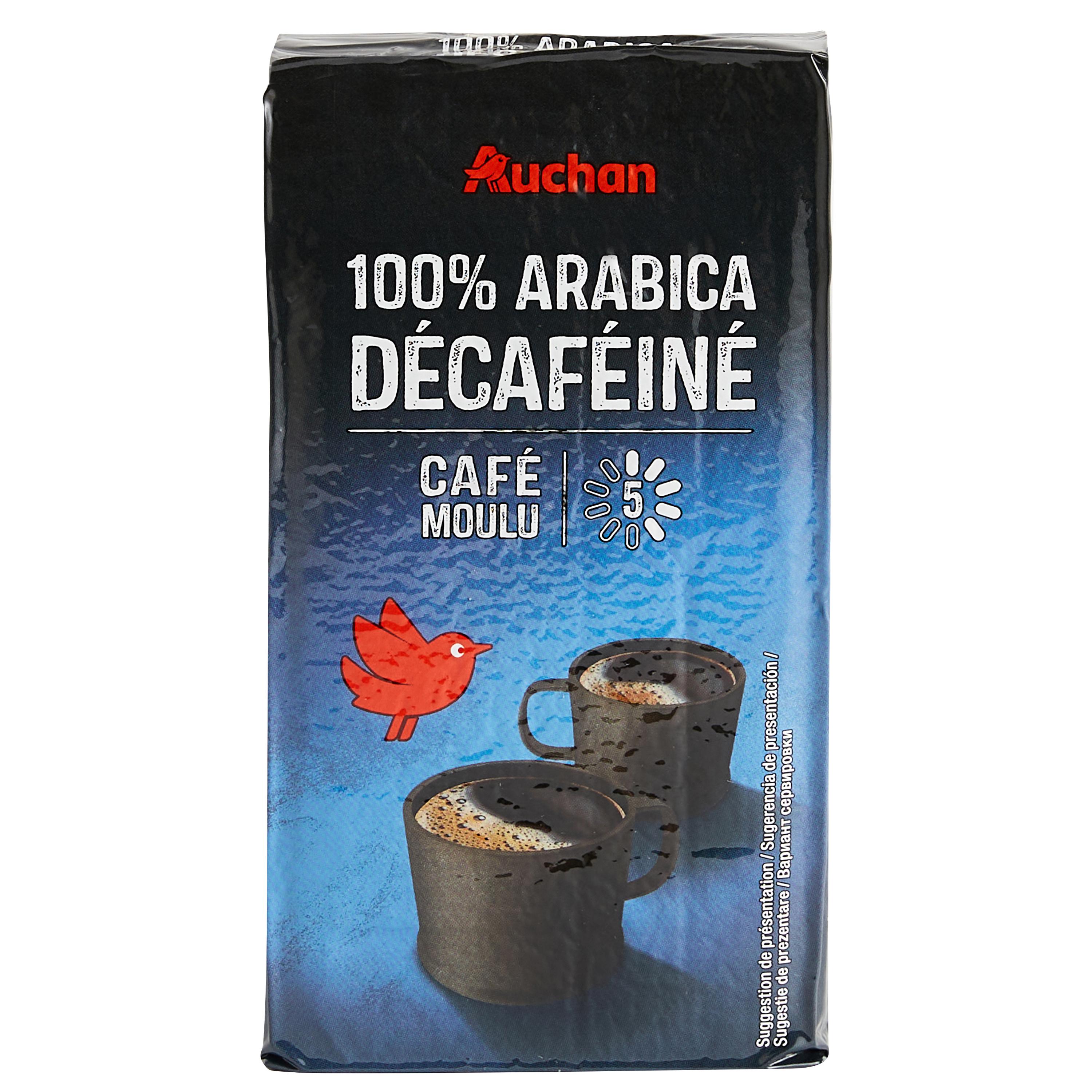 AUCHAN Café en grains espresso 100% arabica intensité 8 500g pas