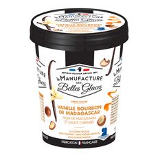 LA MANUFACTURE DES BELLES GLACES Crème glacée à la vanille Bourbon de Madagascar 300g