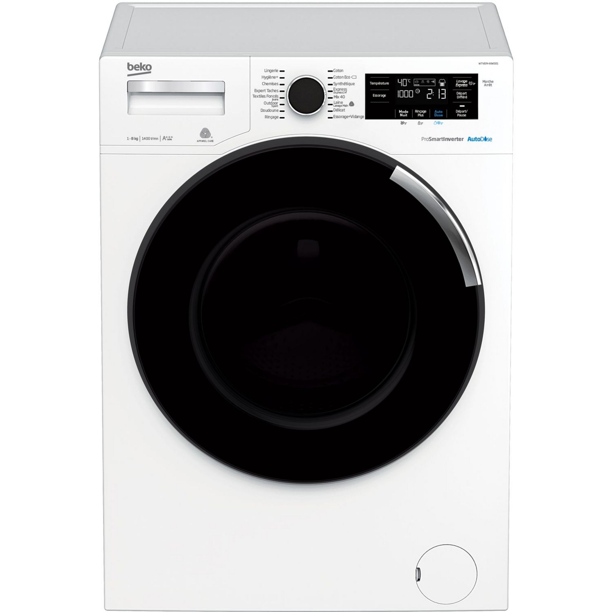 Lave-linge Beko B3WT5841WS2 8 Kg Classe A 1400 Tours Selective