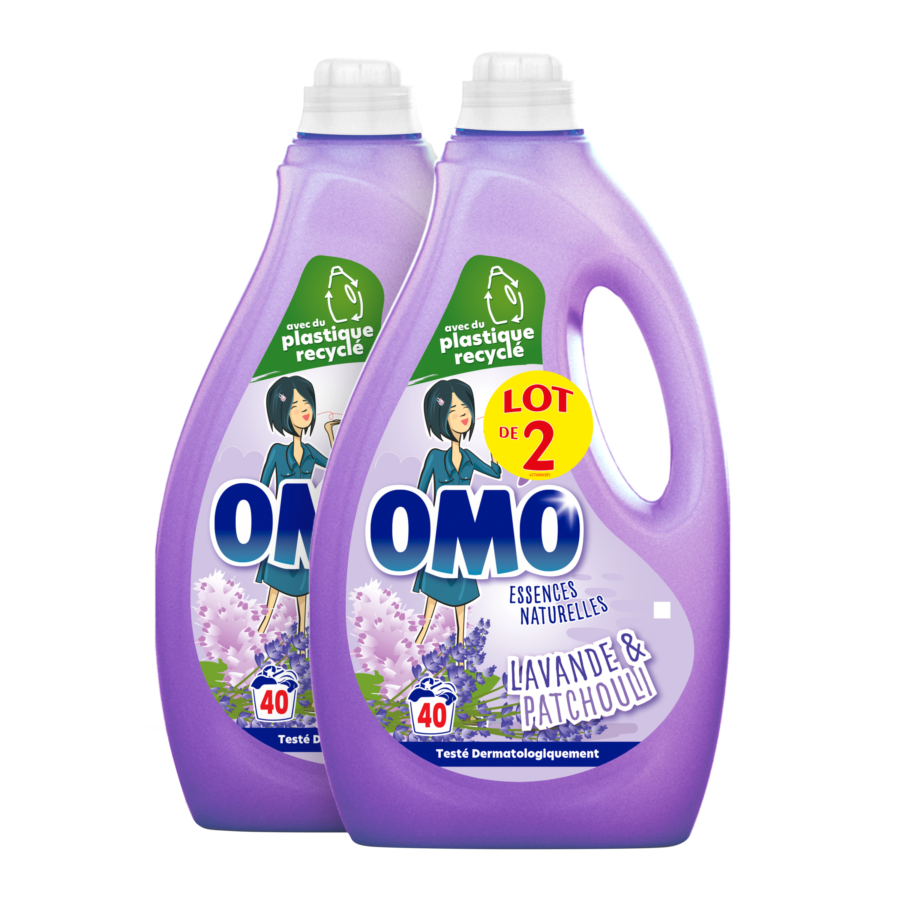 Lessive liquide Omo Lavande & patchouli (Omo, 1,8L)