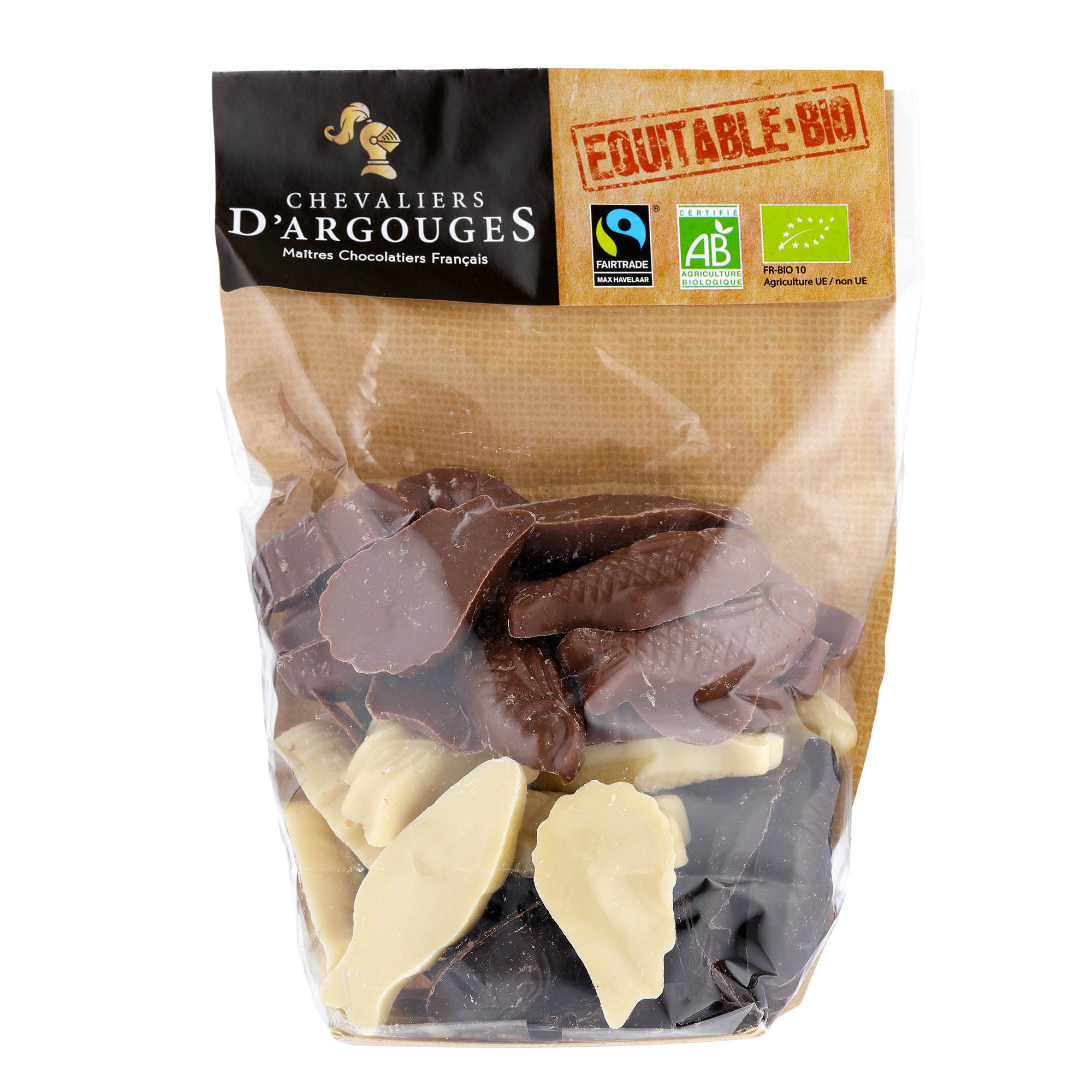 Fritures assorties chocolat noir, au lait, blanc bio CHEVALIERS D