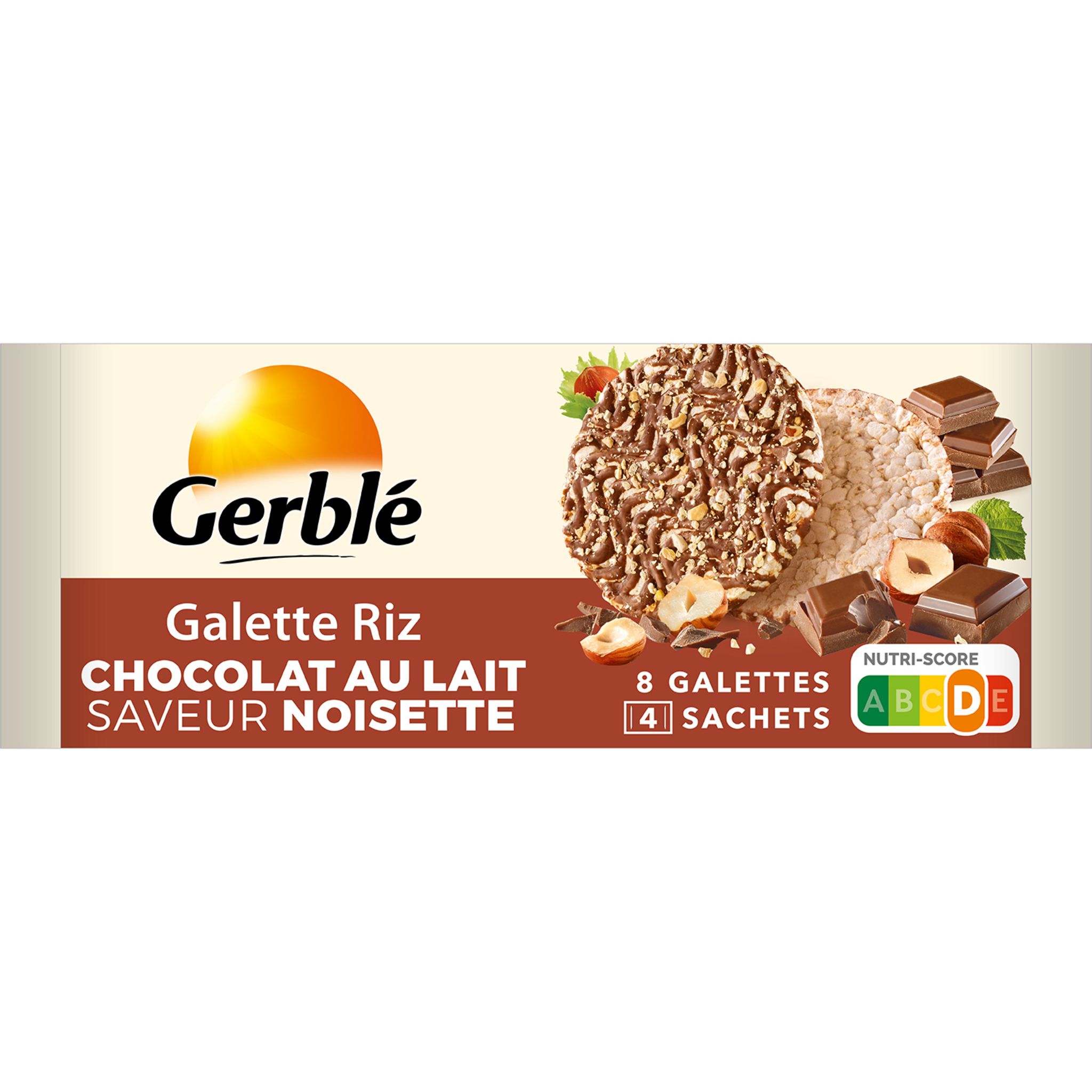 Galette de Riz au chocolat au lait saveur noisette Gerblé