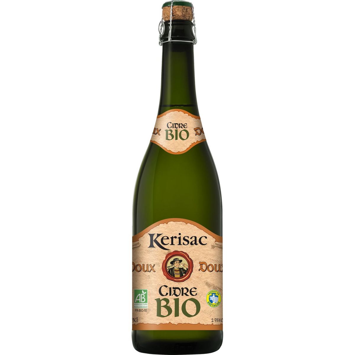 KERISAC Cidre doux bio 2.5% 75cl