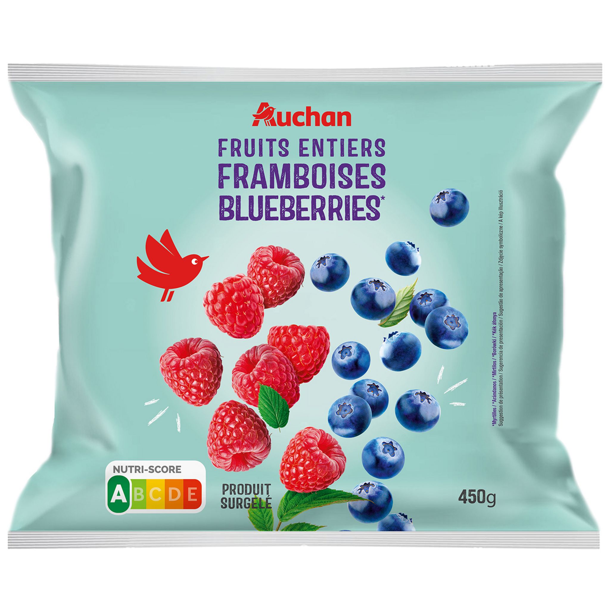 AUCHAN Coulis de framboise 4 sachets 200g pas cher 