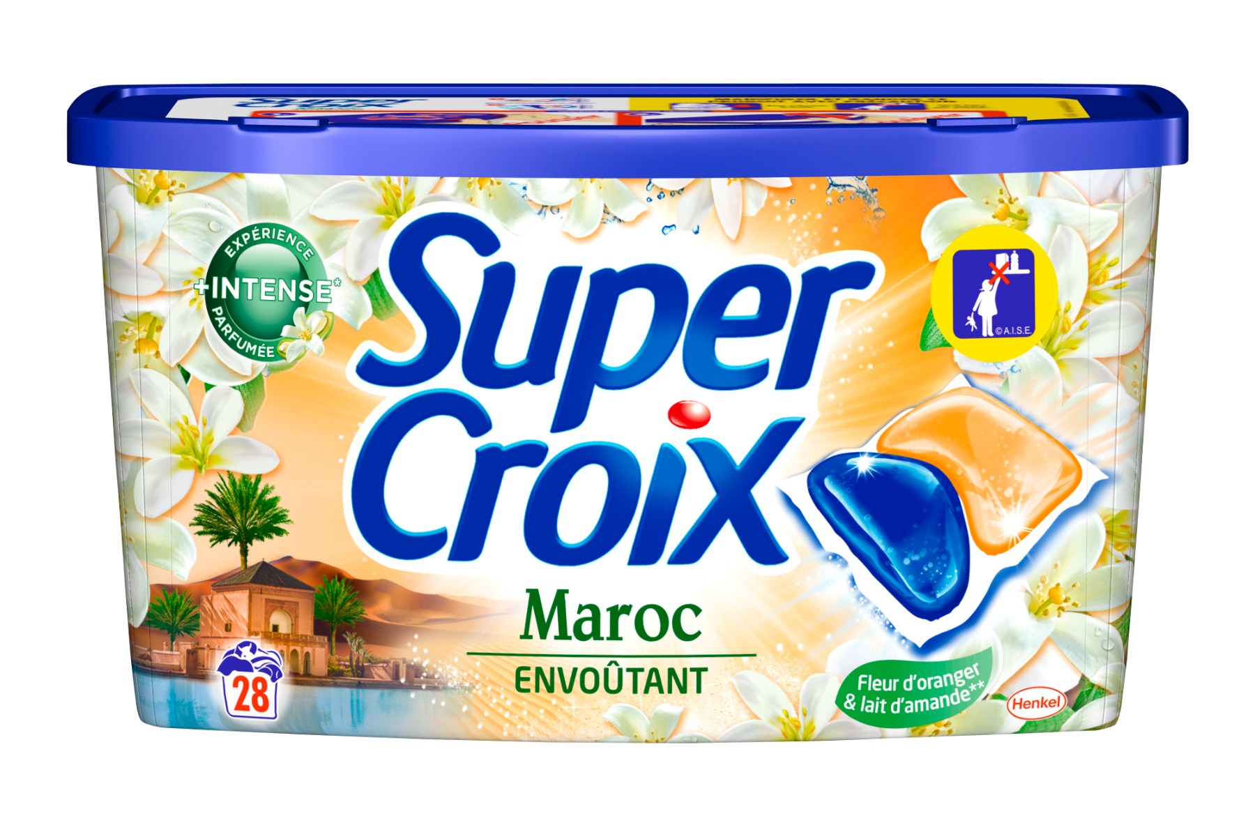 Lessive capsule Super Croix Maroc Fleur D'Oranger & Lait D'Amande