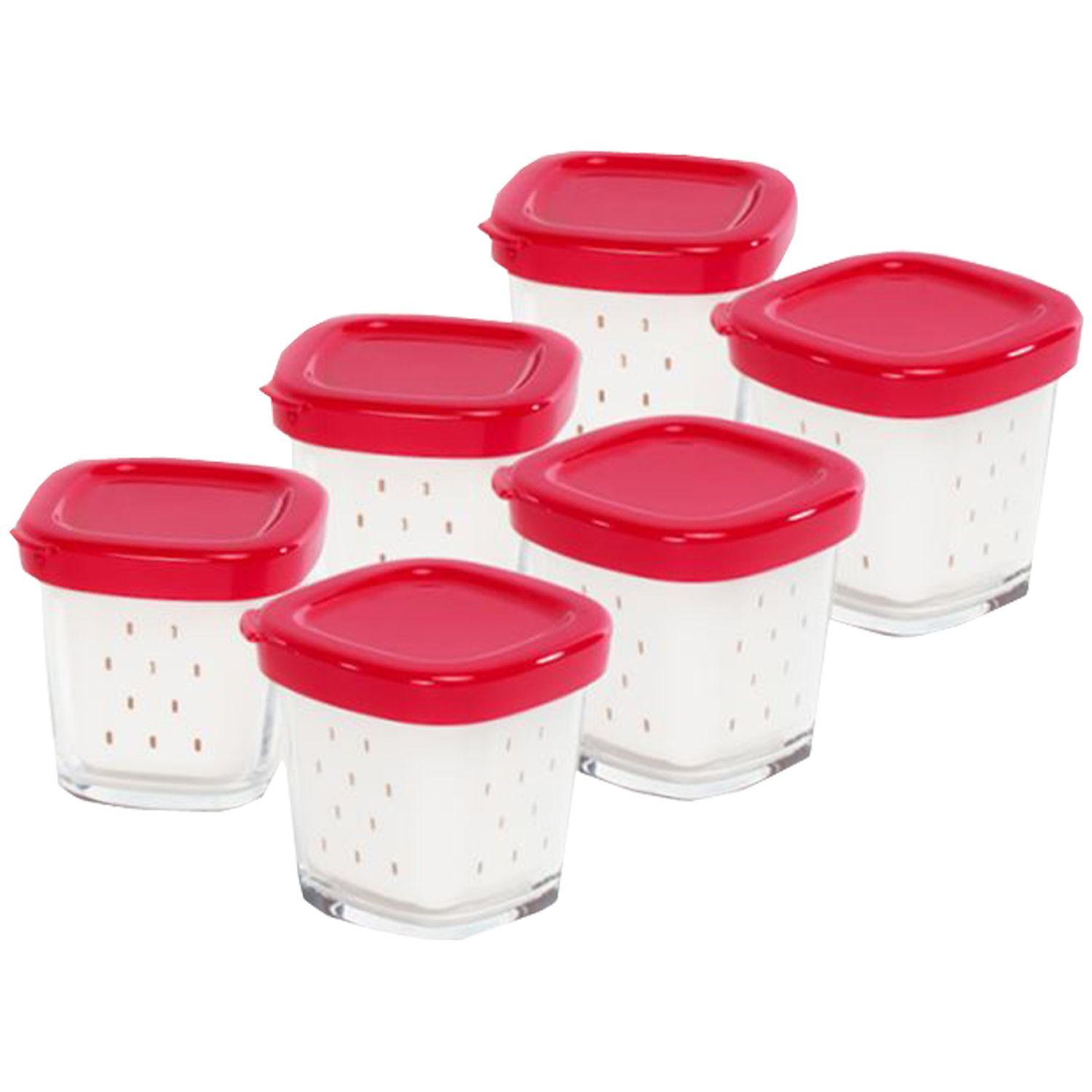 SEB Lot de 6 pots de yaourts XF100501 pour yaourtières Multi-Délices - Multi -Délices Express - Multi-Délices Compact pas cher 