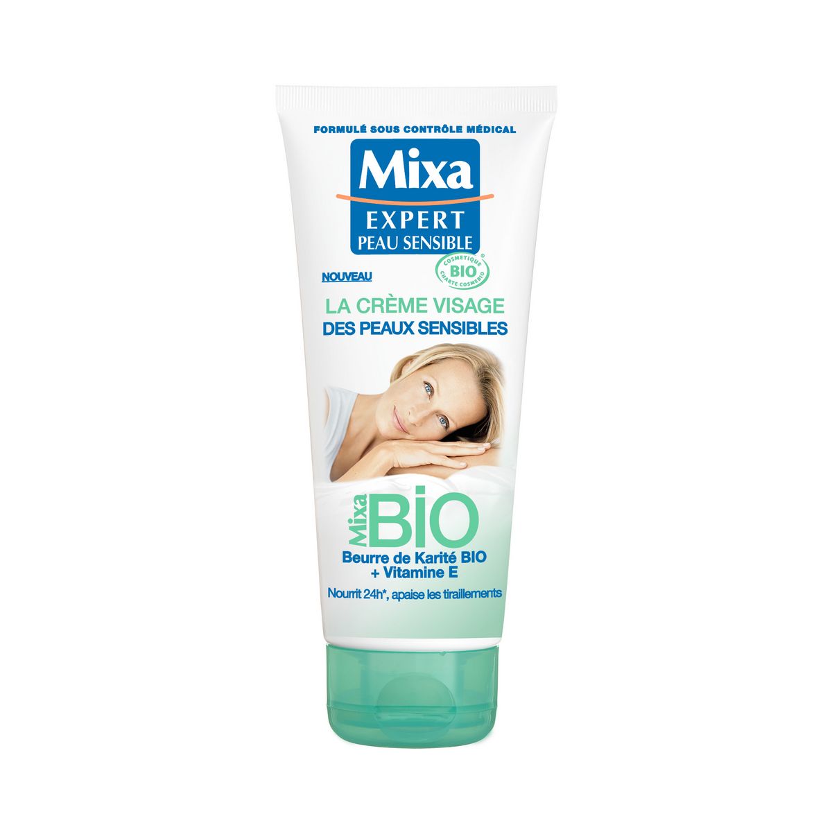 MIXA BIO Crème visage peaux sensibles beurre de karité bio 100ml