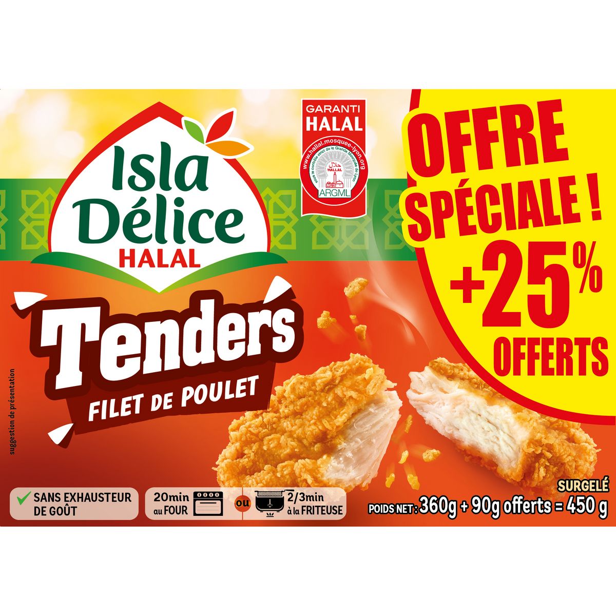 ISLA DELICE Tenders filet de poulet  360g+25% offert 450g