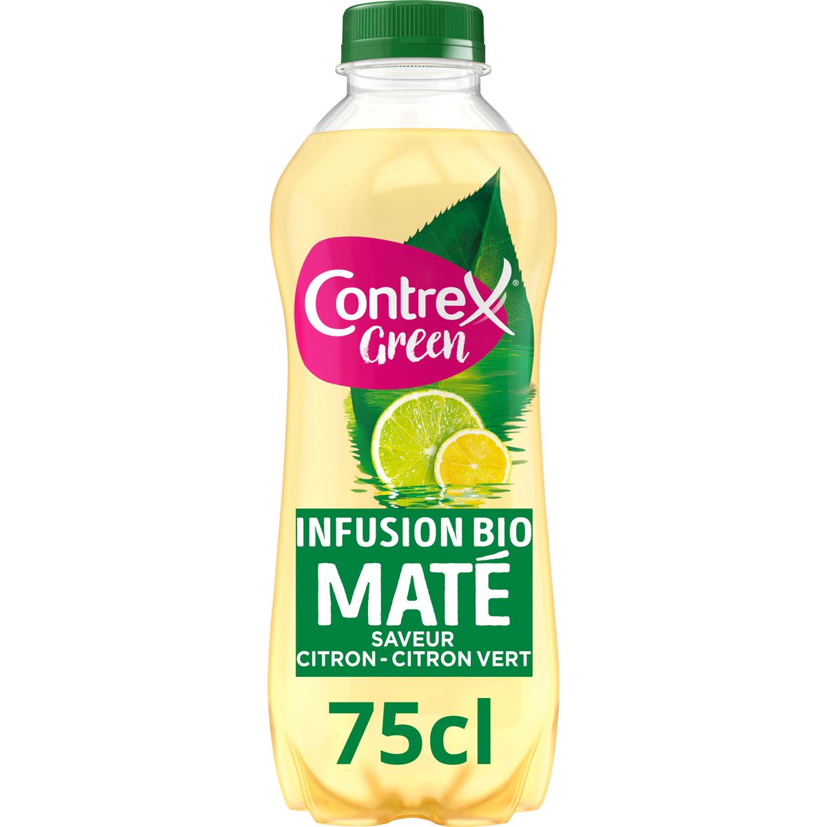 CONTREX Infusion bio Green maté saveur citron citron vert 75cl