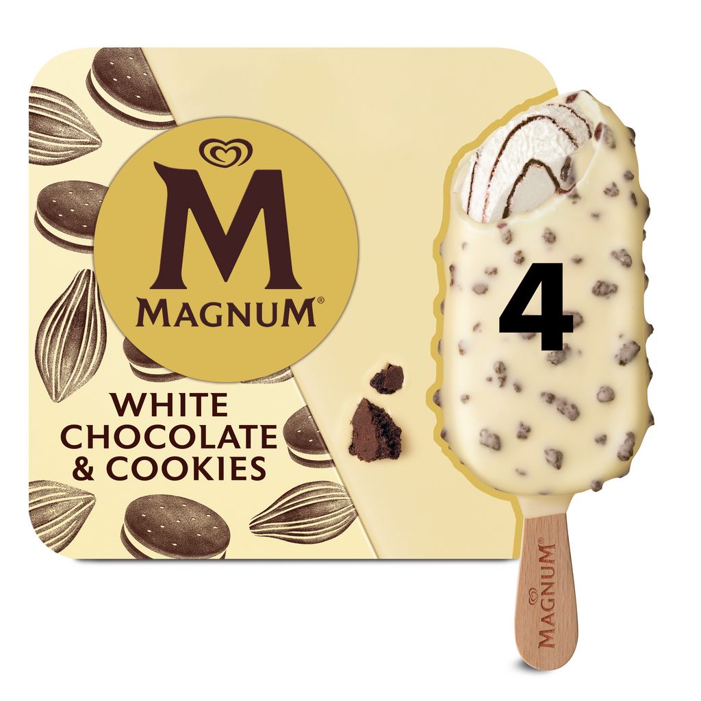 MAGNUM Bâtonnet glacé menthe enrobé de chocolat au lait 4 pièces