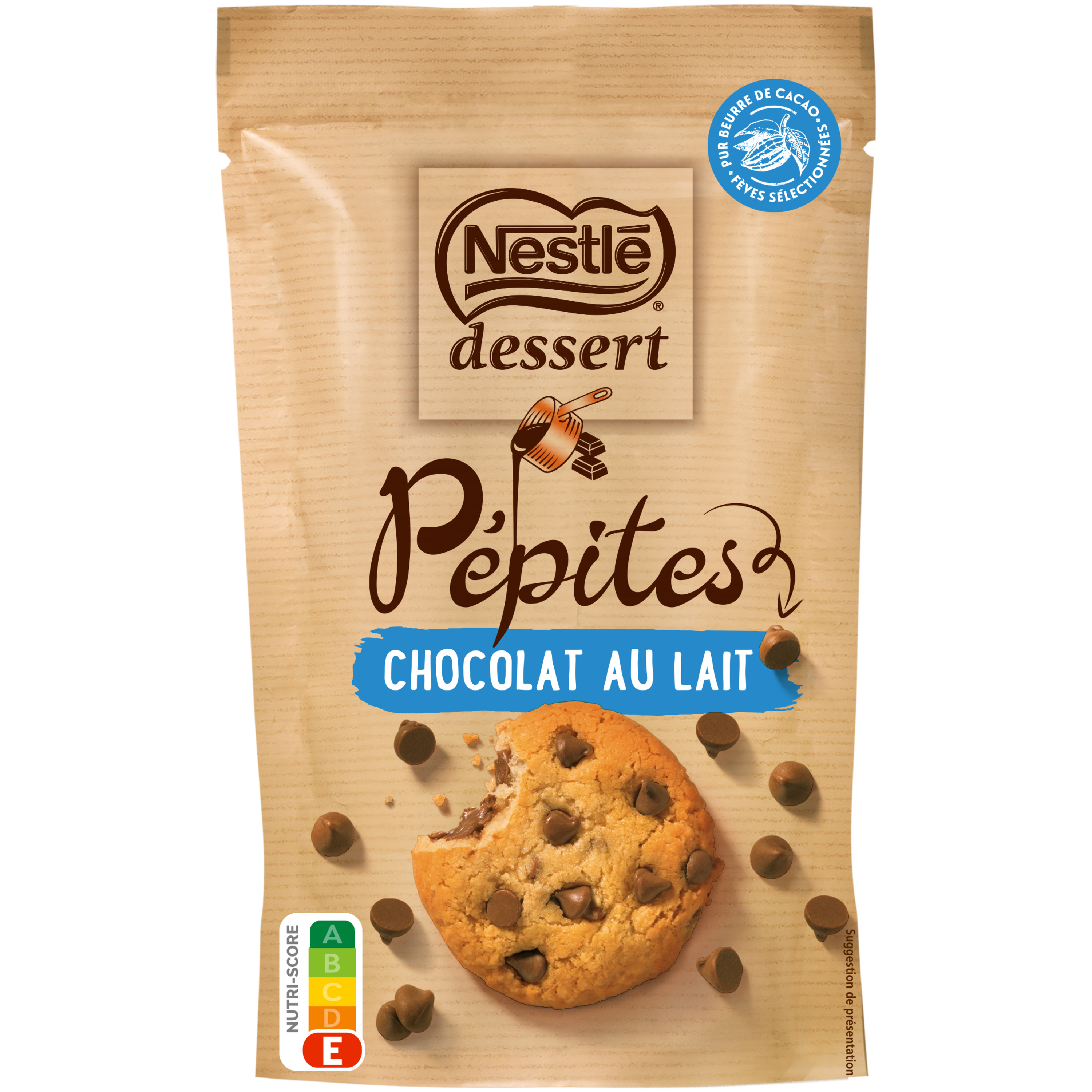 AUCHAN Pépites de chocolat blanc sachet refermable 100g pas cher