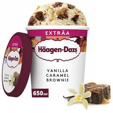 HAAGEN DAZS Crème glacée en pot vanille caramel et brownie 541g