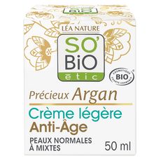 SO BIO ETIC Crème légère anti-âge jour peaux normales à mixtes bio 50ml