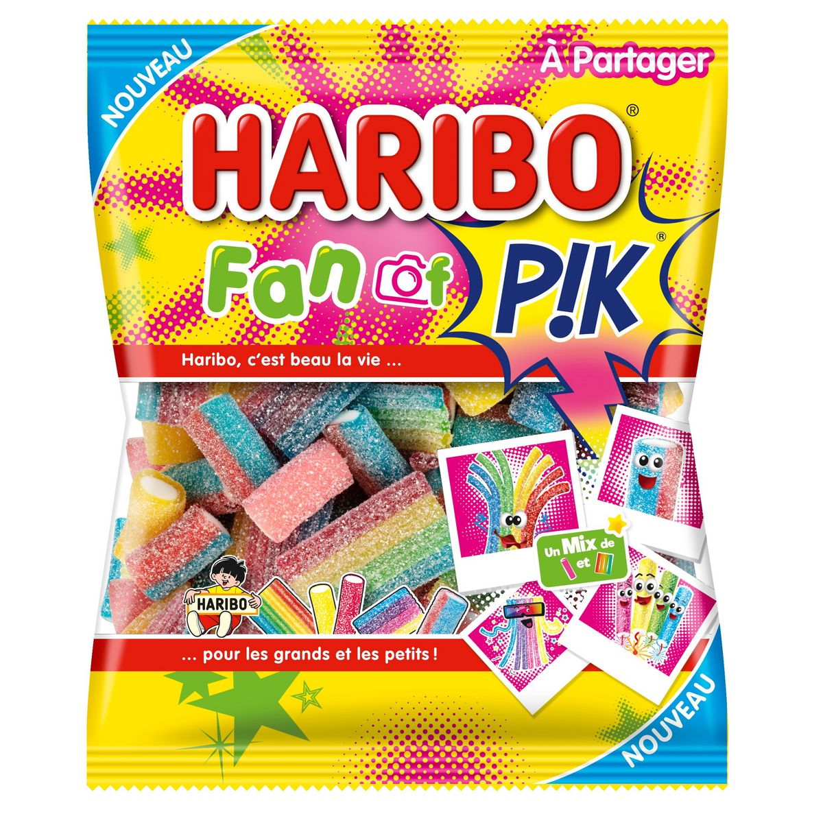 Haribo 150 bonbons acidulés - 1.350 g