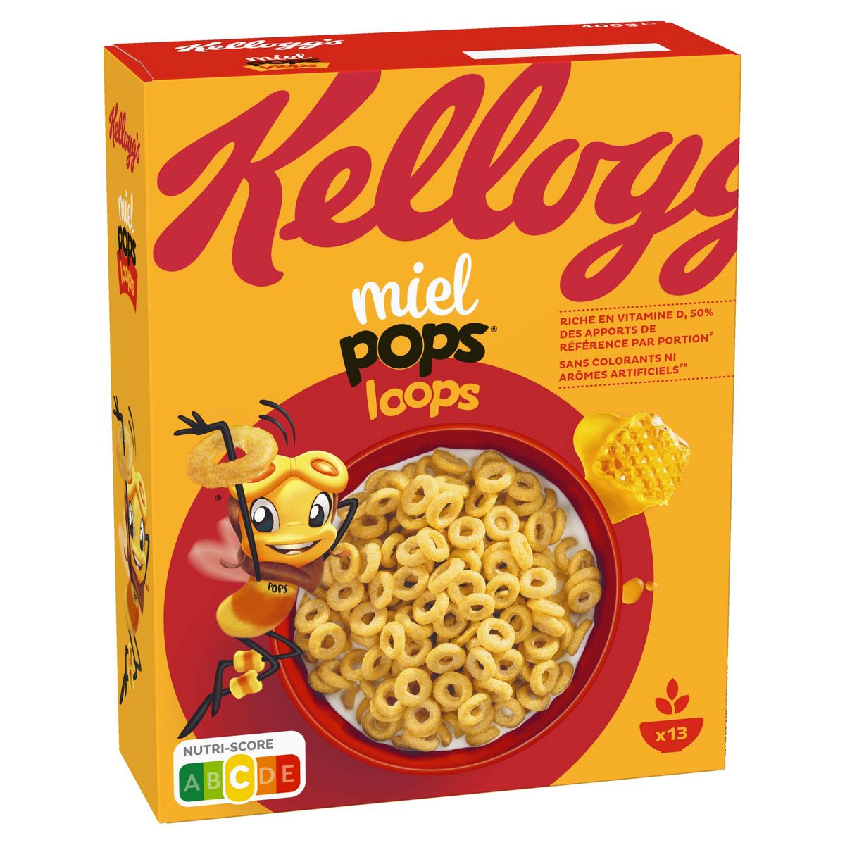 KELLOGG'S Miel Pops Loops Céréales au miel 400g