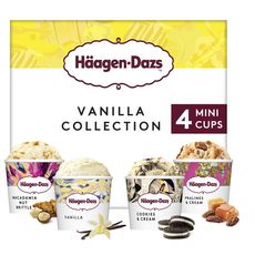 HAAGEN DAZS Mini pot de crème glacée vanille collection 4 pièces 320g
