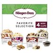 HAAGEN DAZS Mini pot crème glacée vanille favorite sélection 4 pièces 318g