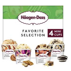 HAAGEN DAZS Mini pot de crème glacée favorite collection 4 pièces 318g