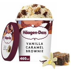 HAAGEN DAZS Crème glacée en pot vanille brownie et sauce caramel 386g