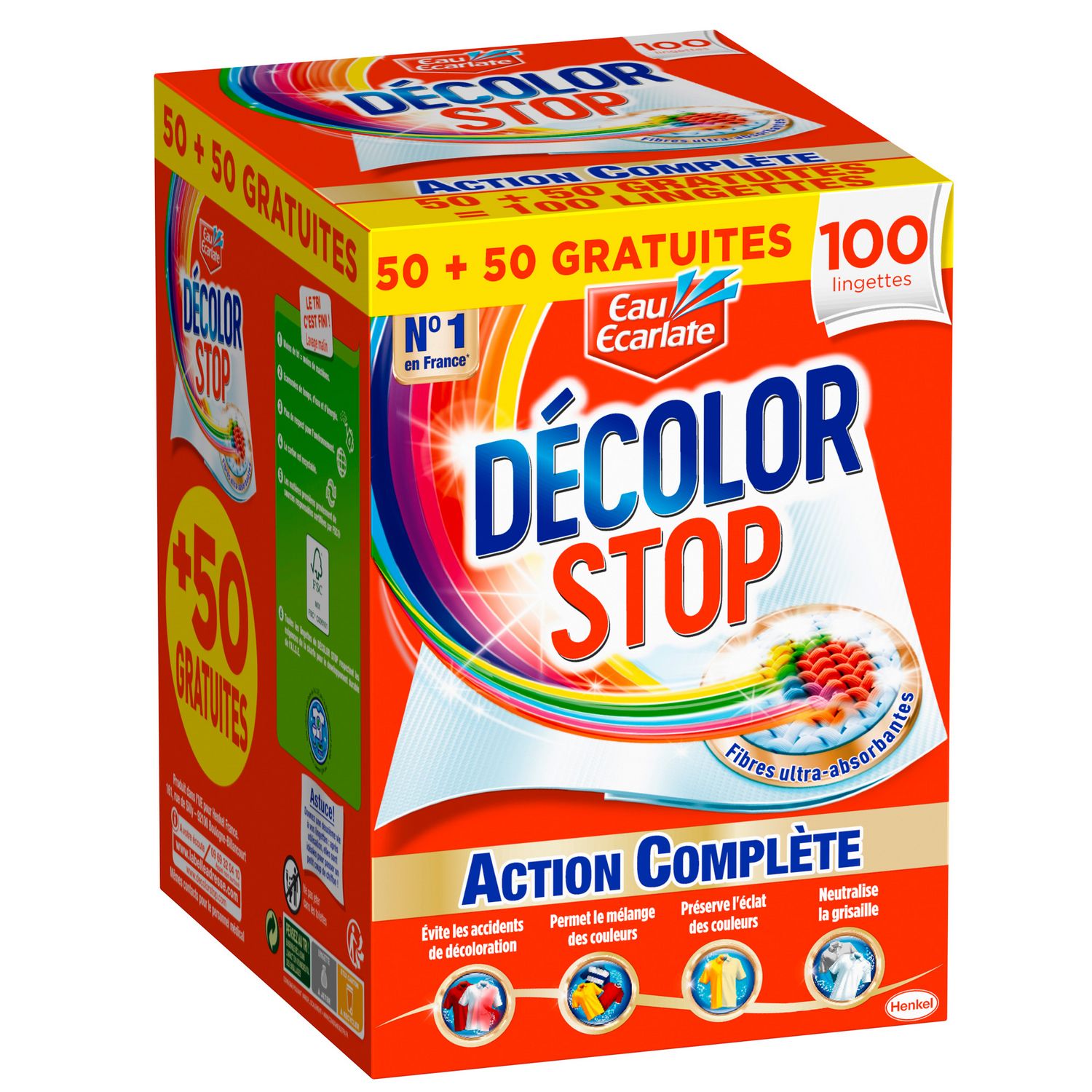 DECOLOR STOP Etui - 12 lingettes - Achat / Vente anti-decoloration