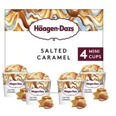HAAGEN DAZS Mini pots de glace satled caramel 4 pièces 324g