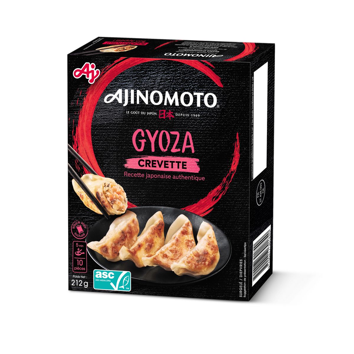 AJINOMOTO Gyoza crevettes sauce soja incluse 10 pièces 212g