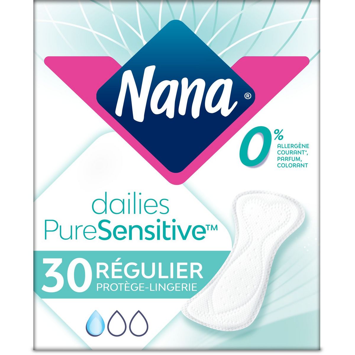 20 Protèges Slips Douceur Extrême Normal Nana