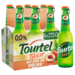 TOURTEL Bière Twist sans alcool 0,0% aromatisée à la pêche bouteilles 6x27,5cl