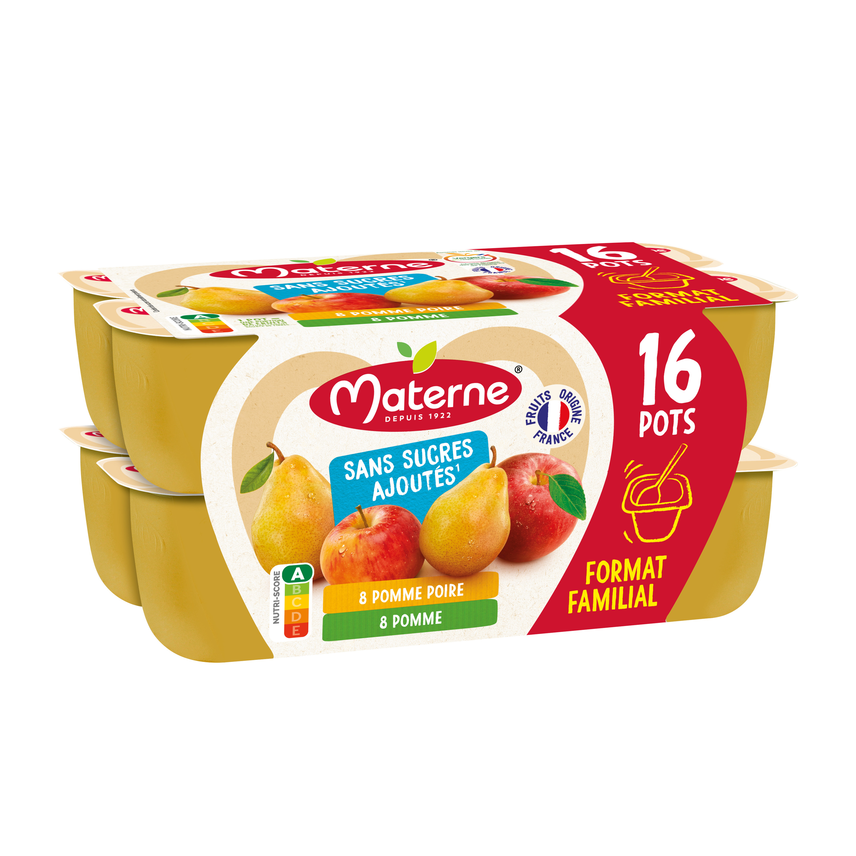 Livraison à domicile Materne Purée de pomme sans sucres ajoutés, 4x100g