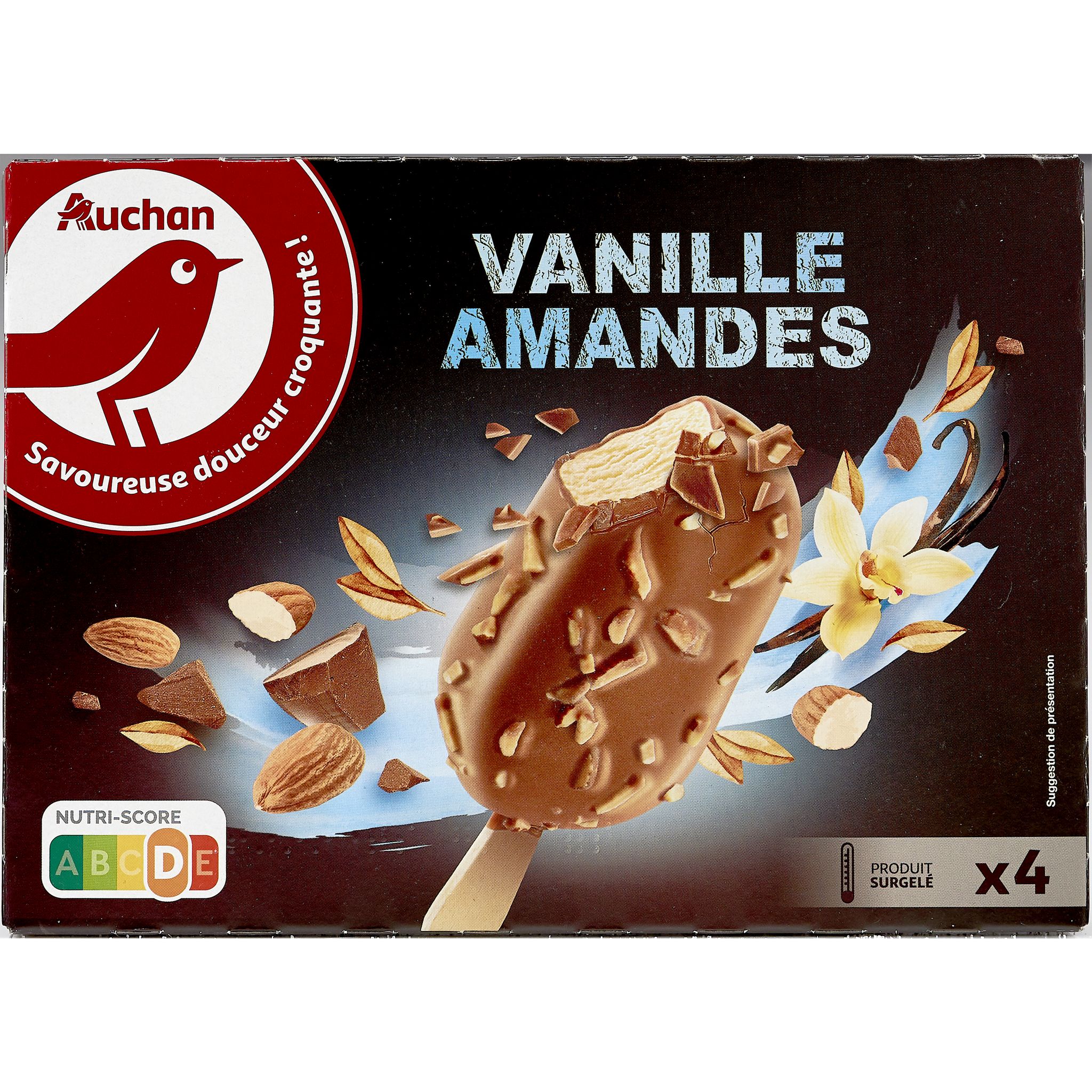 AUCHAN Bâtonnet 100% fruits à la fraise sans sucres ajoutés 4