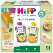 HIPP Gourde dessert aux fruits bio 2 variétés dès 8 mois 8x90ml