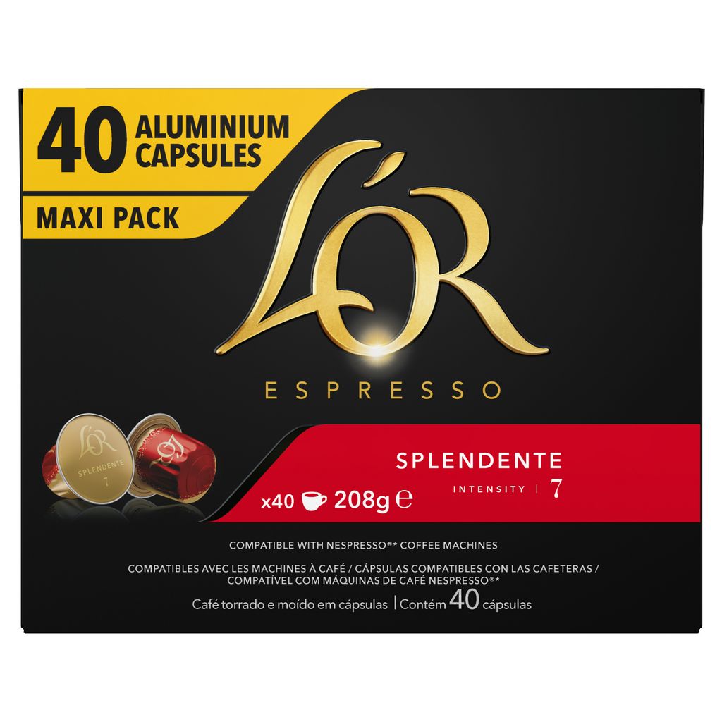 Café capsules splendente intensité compatibles Nespresso L'OR : la