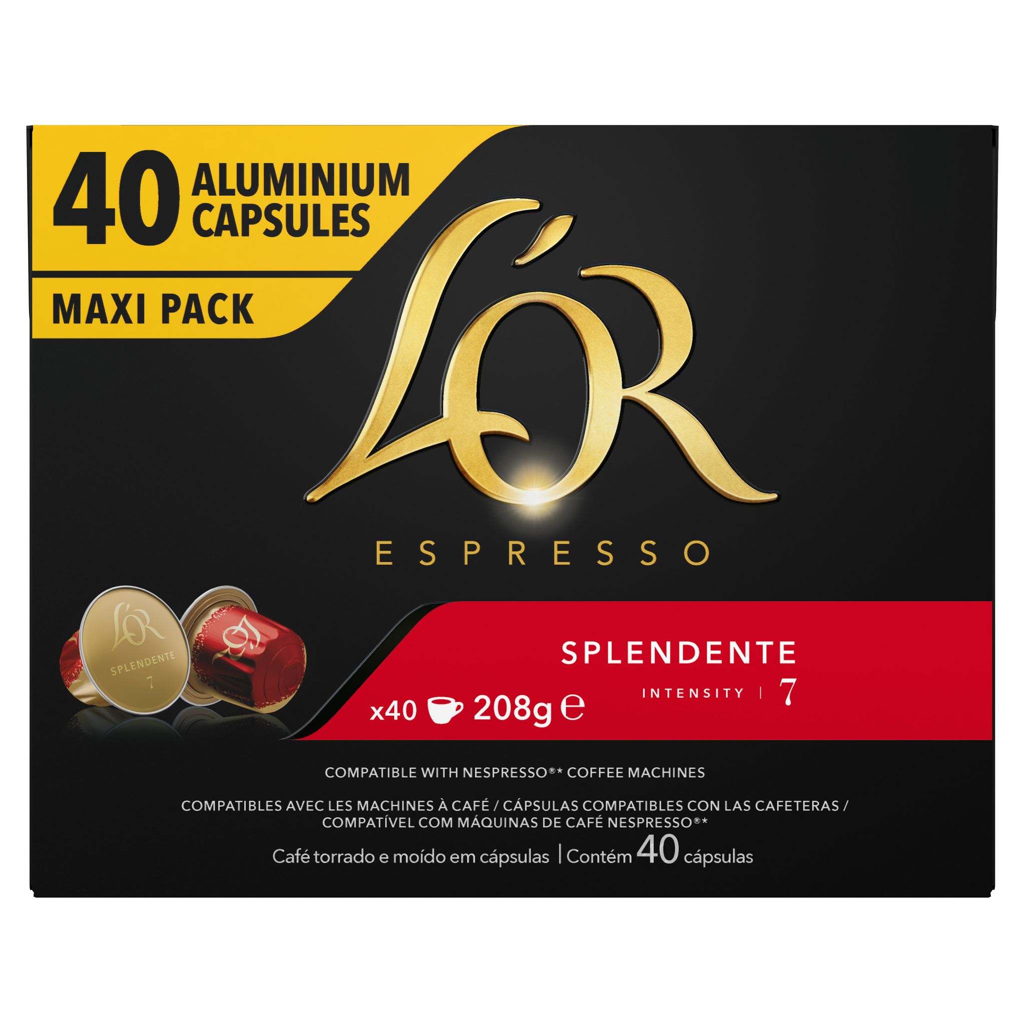 Pack de 10 capsules Maison du Café L'Or Espresso Splendente Intensité 7